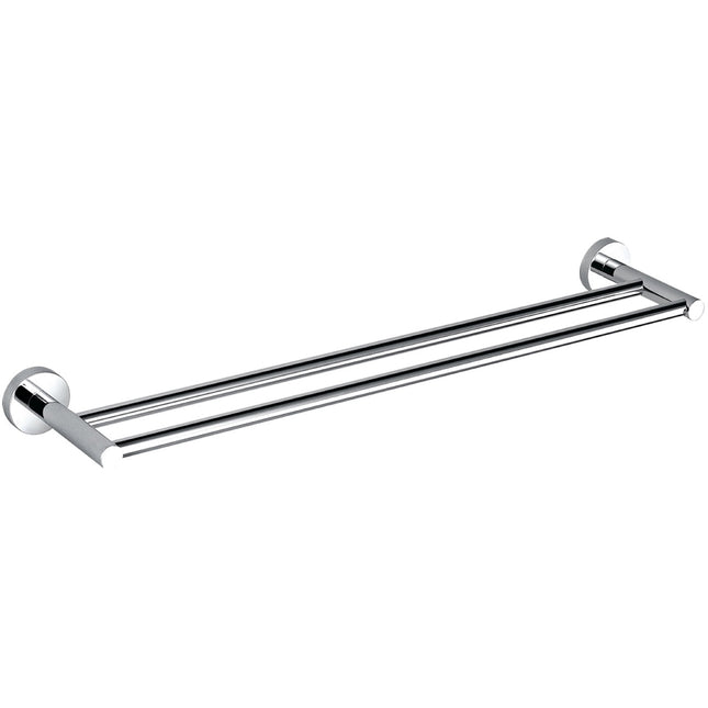 Kube Bath Aqua Rondo by Kubebath 18 Inch Double Towel Bar – Chrome Kube Bath