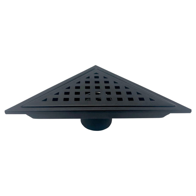 Kube Bath 6.5" Triangle Stainless Steel Pixel Grate Shower Drain – Matte Black Kube Bath