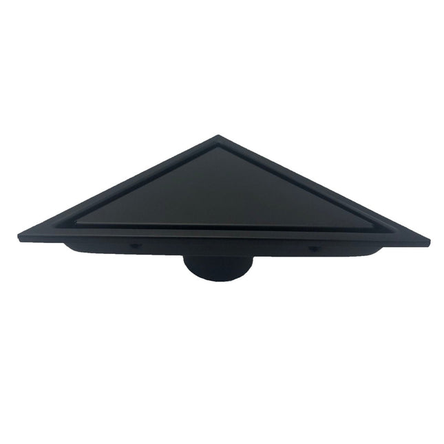 Kube Bath 6.5" Triangle Stainless Steel Tile Grate Shower Drain – Matte Black Kube Bath