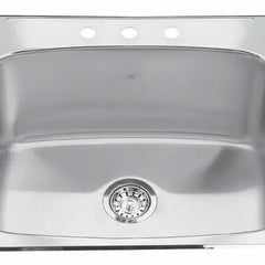 Kindred Drop-in 3-hole Dongle Bowl Laundry/utility Sink - Stainless Steel QSL2225-12-3 Kindred