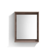 Kube Bath 24" Wide Framed Mirror With Shelf – Butternut - Plumbing Market