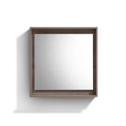 Kube Bath 30" Wide Framed Mirror With Shelf – Butternut - Plumbing Market