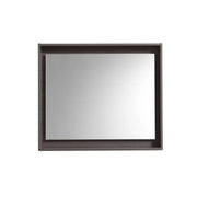 Kube Bath 30" Wide Framed Mirror With Shelf – Gray Oak - Plumbing Market