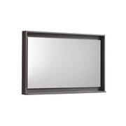 Kube Bath 36" Wide Framed Mirror With Shelf – Gray Oak - Plumbing Market