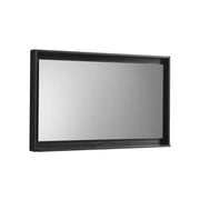 Kube Bath 40" Wide Framed Mirror With Shelf – Black - Plumbing Market