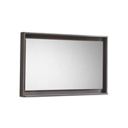 Kube Bath 40" Wide Framed Mirror With Shelf – Gray Oak - Plumbing Market