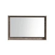 Kube Bath 40" Wide Framed Mirror With Shelf – Nature Wood - Plumbing Market