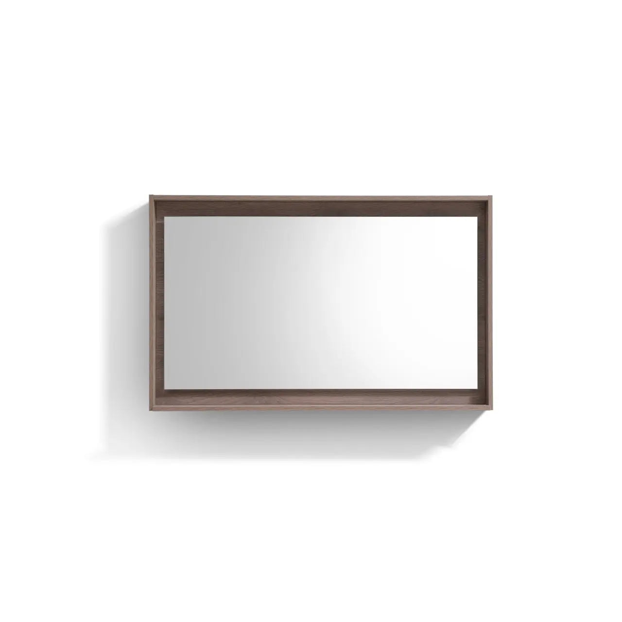Kube Bath 48" Wide Framed Mirror With Shelf – Butternut - Plumbing Market