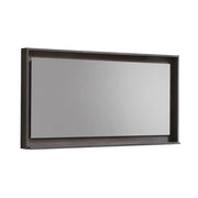Kube Bath 48" Wide Framed Mirror With Shelf – Gray Oak - Plumbing Market