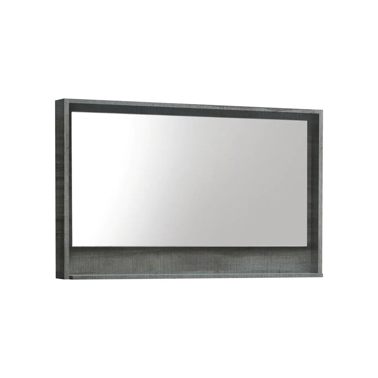Kube Bath 48" Wide Framed Mirror With Shelf – Ocean Gray - Plumbing Market