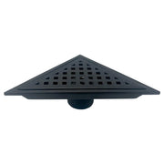 Kube Bath 6.5" Triangle Stainless Steel Pixel Grate Shower Drain Matte Black - Plumbing Market