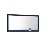 Kube Bath 60″ Wide Framed Mirror W/ Shelf – Gloss Blue - Plumbing Market