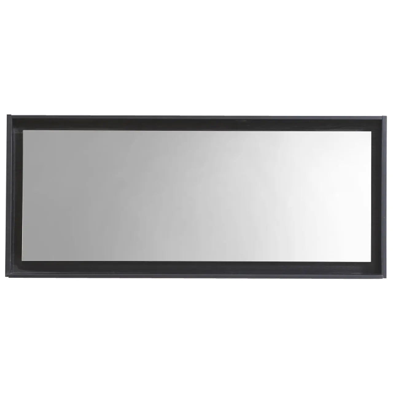 Kube Bath 60" Wide Framed Mirror With Shelf – Black - Plumbing Market