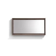 Kube Bath 60" Wide Framed Mirror With Shelf – Butternut - Plumbing Market