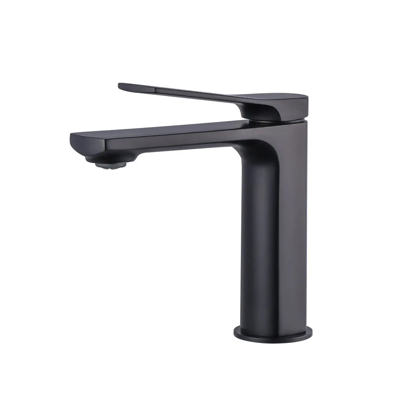Kube Bath Aqua Balli 7" Single Lever Bathroom Vanity Faucet – Matte Black - Plumbing Market
