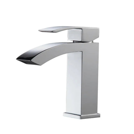 Kube Bath Aqua Balzo 6" Single Lever Wide Spread Bathroom Vanity Faucet - Chrome - Plumbing Market