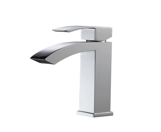 Kube Bath Aqua Balzo 6" Single Lever Wide Spread Bathroom Vanity Faucet - Chrome - Plumbing Market