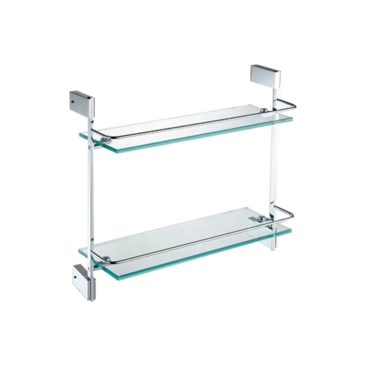 Kube Bath Aqua Fino Double Glass Shelve – Chrome - Plumbing Market