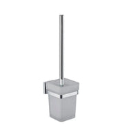 Kube Bath Aqua Nuon Toilet Brush With Frosted Glass Cup - Chrome - Plumbing Market