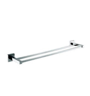 Kube Bath Aqua Piazza 26 Inch Double Towel Bar – Chrome - Plumbing Market