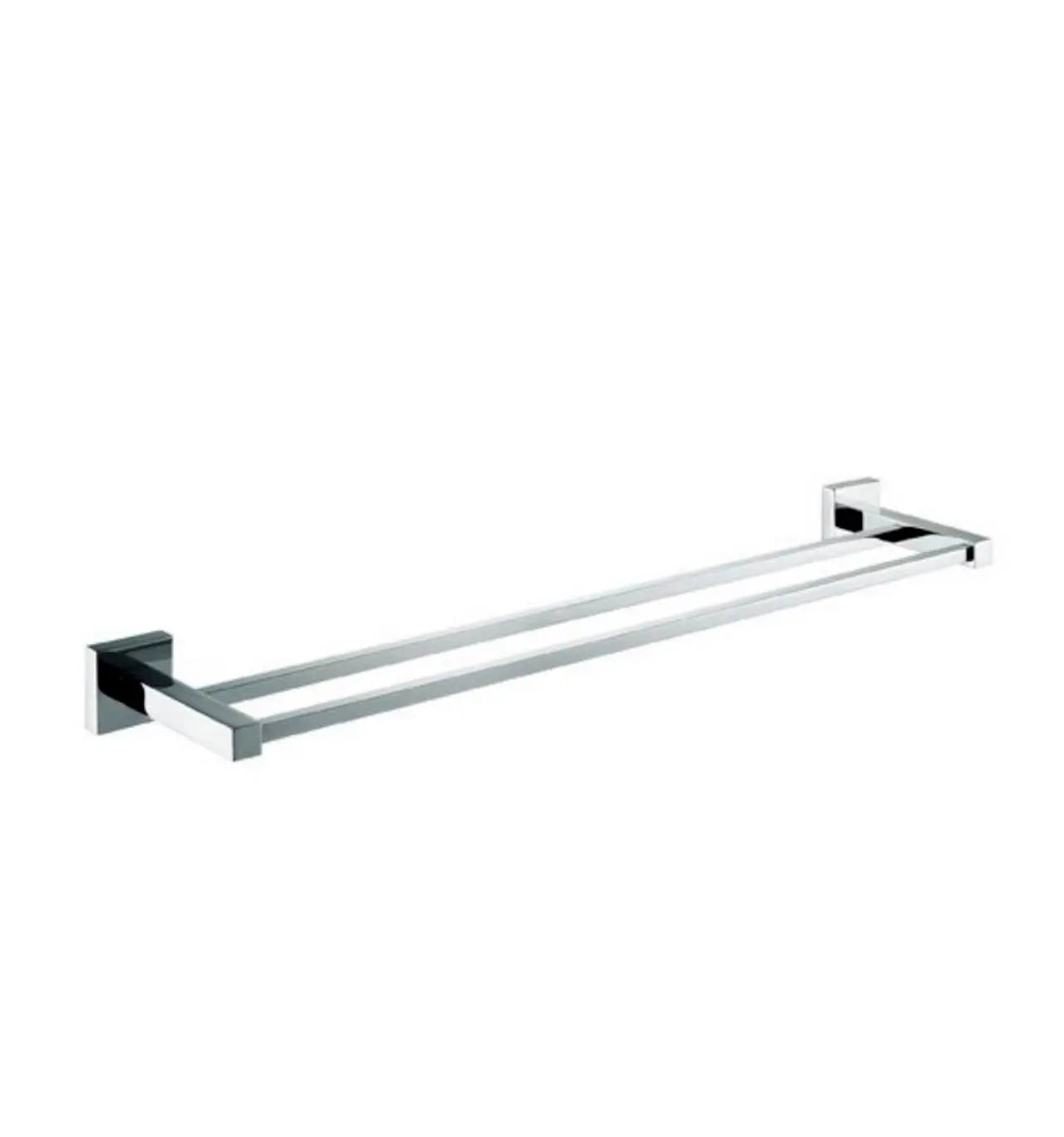 Kube Bath Aqua Piazza 26 Inch Double Towel Bar – Chrome - Plumbing Market