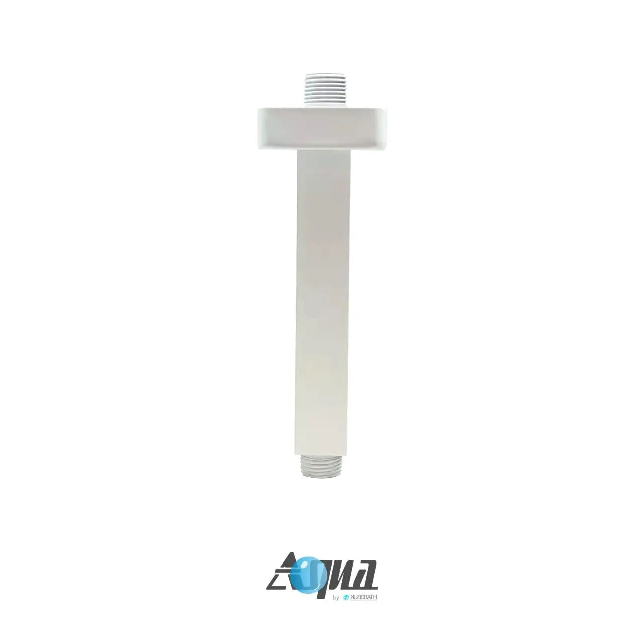 Kube Bath Aqua Piazza 6" Long Shower Head Ceiling Bar - Matte White Finish - Plumbing Market