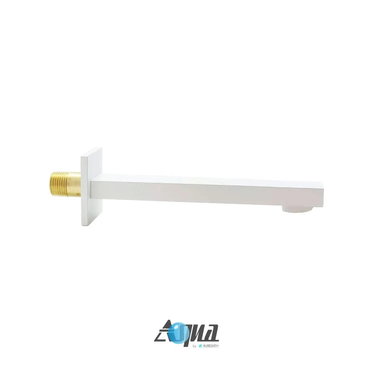 Kube Bath Aqua Piazza 7″ Long Tub Filler Spout W/ Aerator – White - Plumbing Market