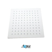Kube Bath Aqua Piazza 8″ Super Slim Square Rain Shower Head – White - Plumbing Market