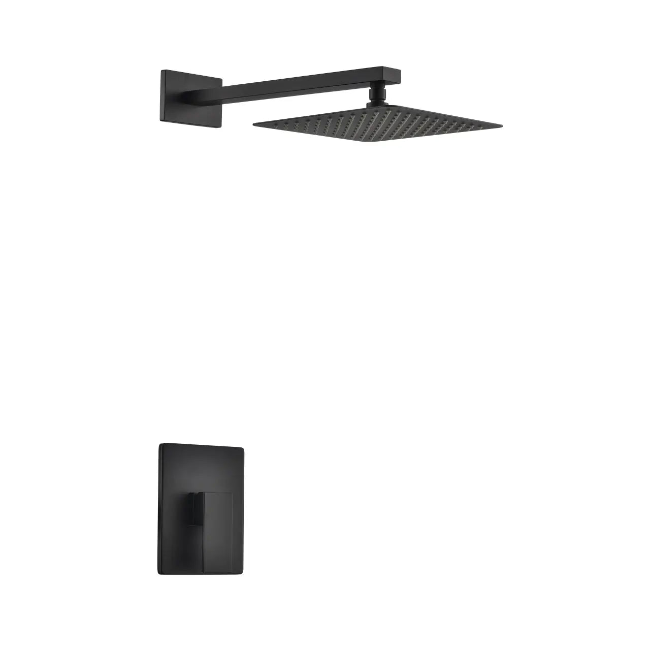 Kube Bath Aqua Piazza Black Shower Set 12 Inch Shower Head - Plumbing Market