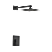 Kube Bath Aqua Piazza Black Shower Set 12 Inch Shower Head - Plumbing Market
