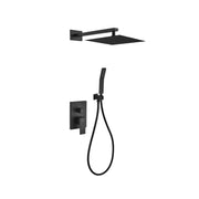 Kube Bath Aqua Piazza Black Shower Set 12 Inch Shower Head - Plumbing Market