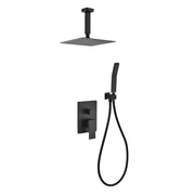 Kube Bath Aqua Piazza Black Shower Set With Hand Shower - Plumbing Market