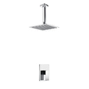 Kube Bath Aqua Piazza Shower Set With 12" Ceiling Mount Square Rain Shower Chrome - Plumbing Market