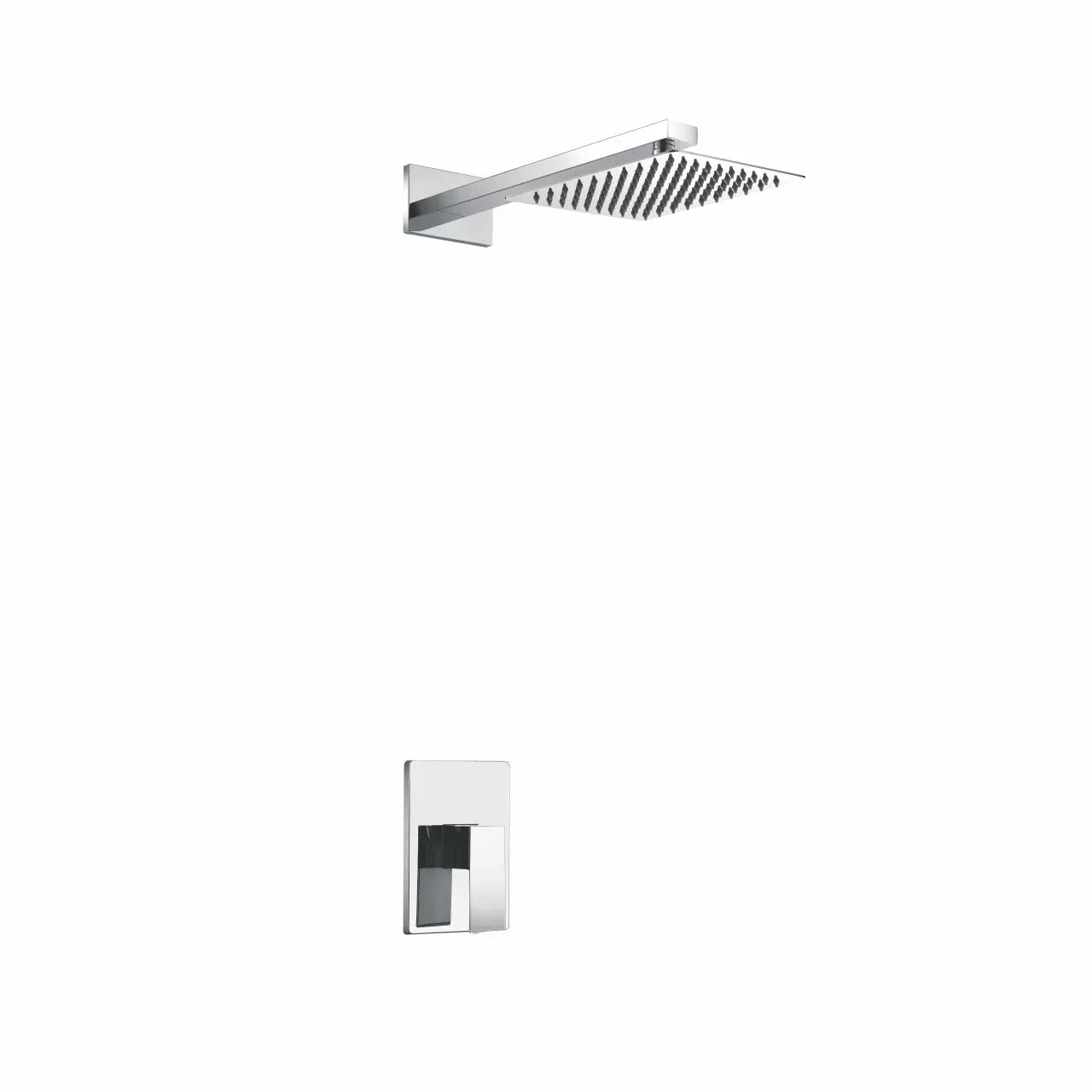 Kube Bath Aqua Piazza Shower Set With 12" Square Rain Shower Head Chrome - Plumbing Market