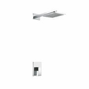 Kube Bath Aqua Piazza Shower Set With 12" Square Rain Shower Head Chrome - Plumbing Market