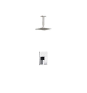 Kube Bath Aqua Piazza Shower Set With 8" Ceiling Mount Square Rain Shower Chrome - Plumbing Market