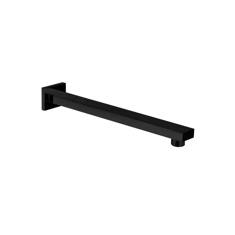 Kube Bath Aqua Piazza by Kubebath 17 Inch Wall Mount Shower Arm – Matte Black - Plumbing Market