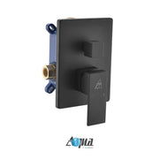 Kube Bath Aqua Piazza by Kubebath 2-way Rough-in Valve With Cover Plate, Handle and Diverter – Matte Black - Plumbing Market