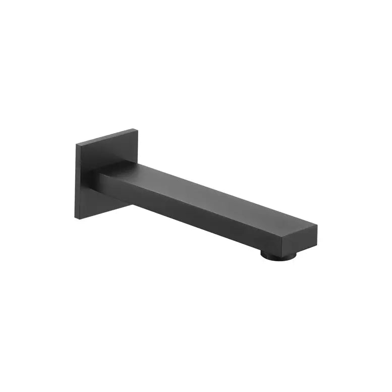 Kube Bath Aqua Piazza by Kubebath 7 Inch Long Tub Filler Spout With Aerator – Matte Black Finish - Plumbing Market