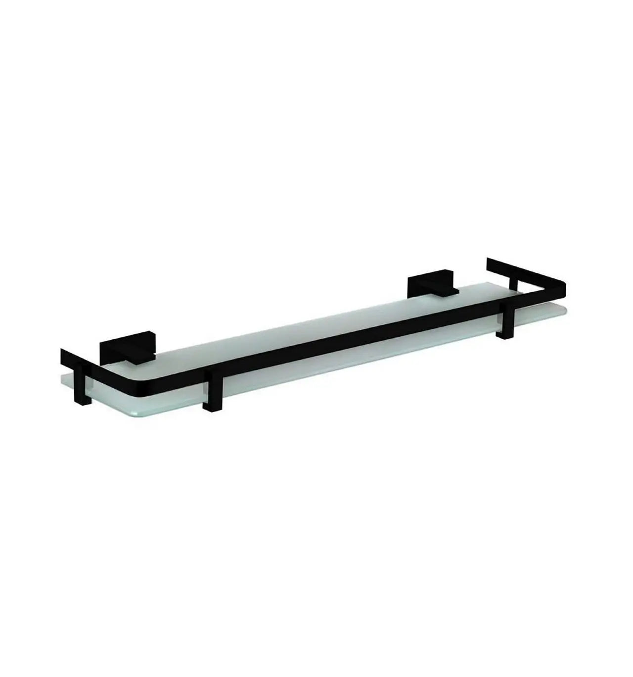 Kube Bath Aqua Plato Black Glass Shelf - Plumbing Market