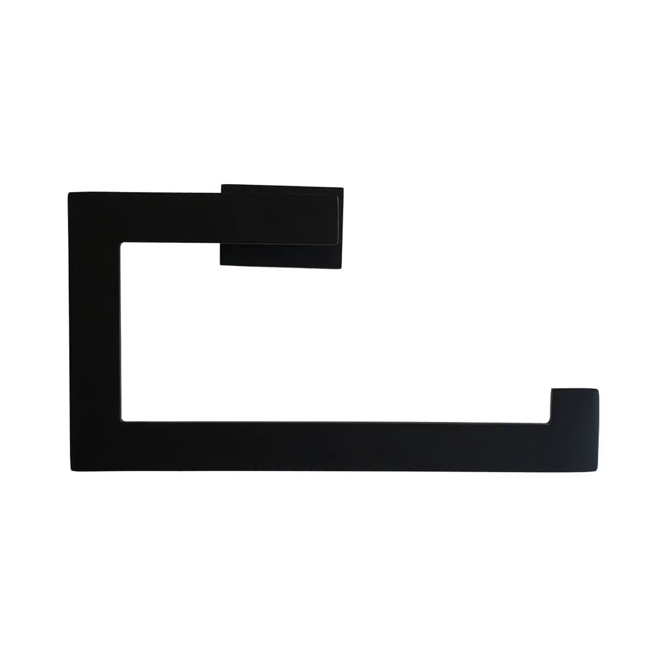 Kube Bath Aqua Plato Black Towel Ring - Plumbing Market