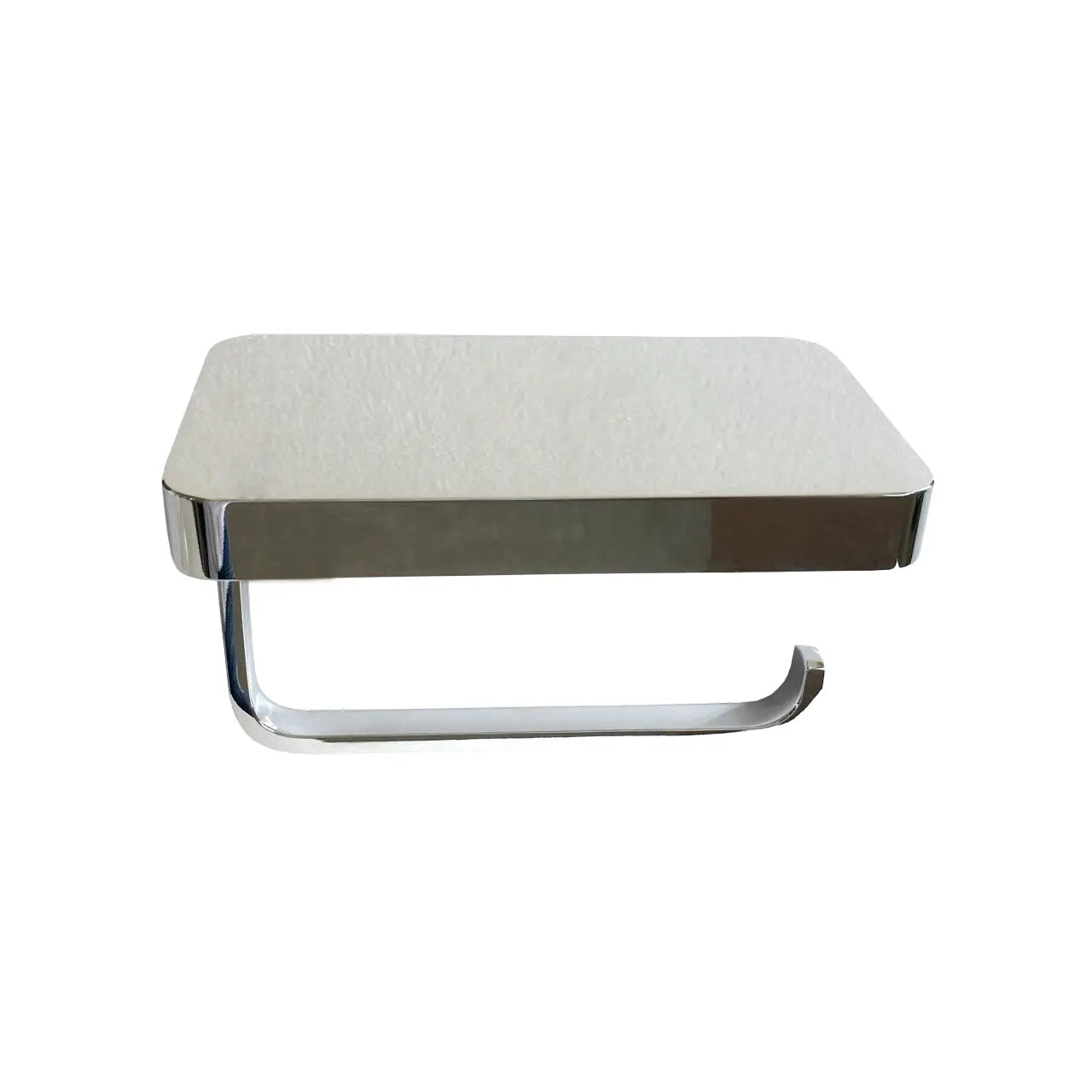 Kube Bath Aqua Plato Toilet Paper Holder With Shelf – Chrome - Plumbing Market