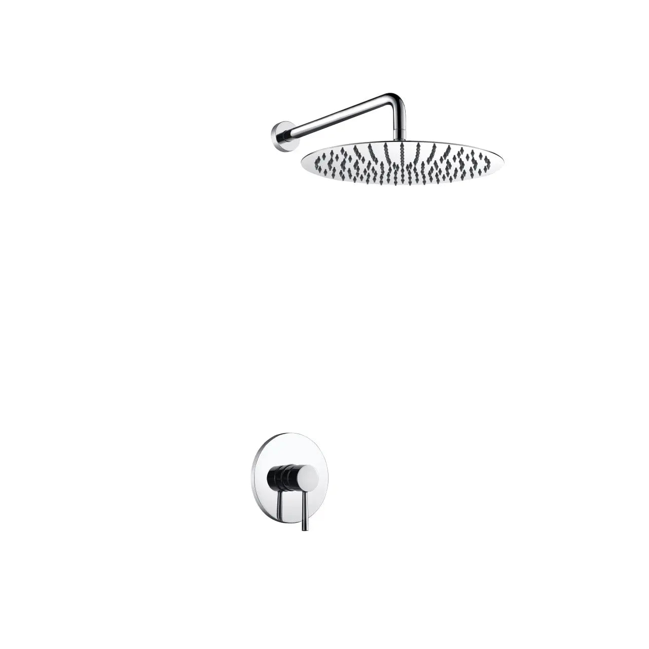 Kube Bath Aqua Rondo Shower Set With 12" Round Rain Shower Chrome - Plumbing Market