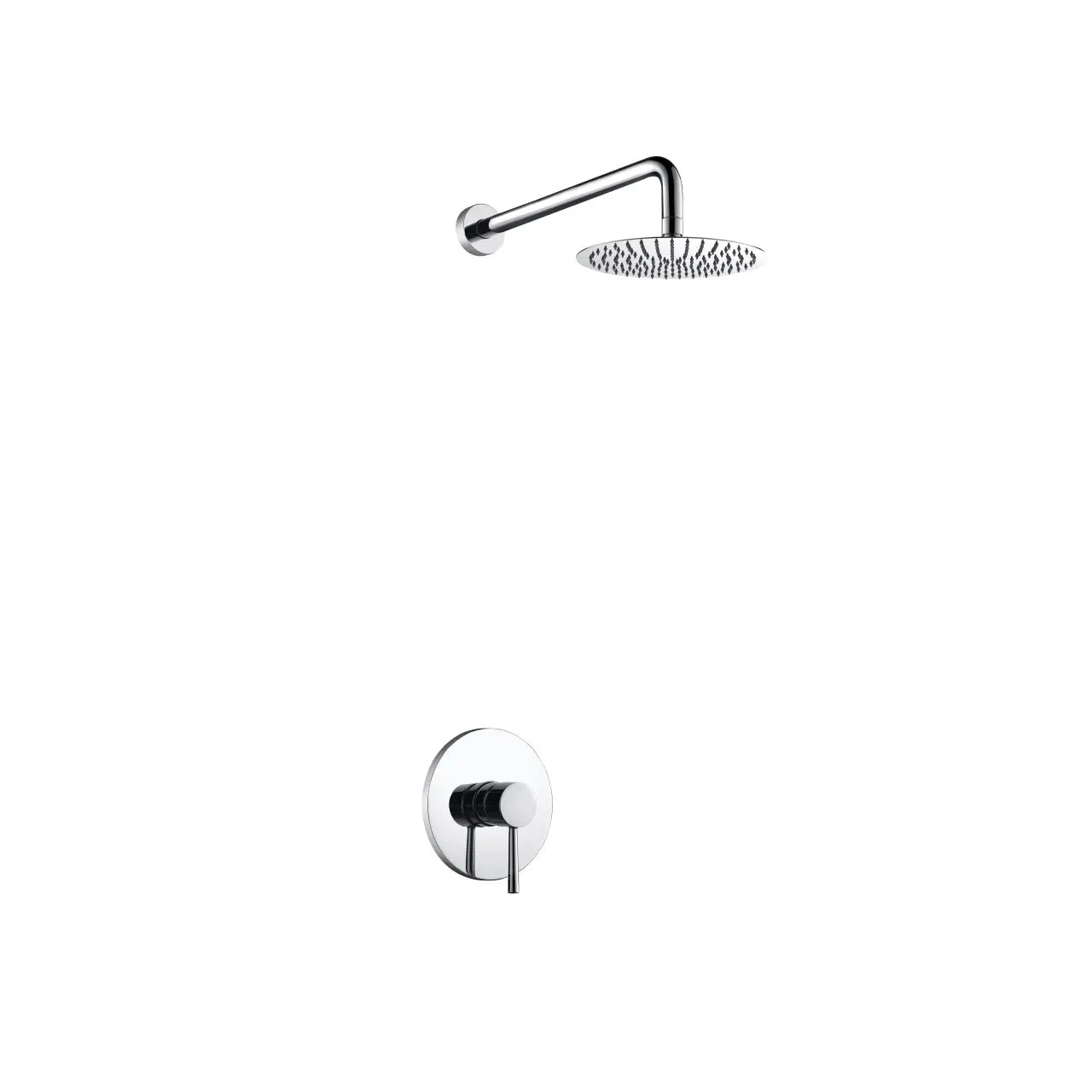 Kube Bath Aqua Rondo Shower Set With 8" Round Rain Shower Chrome - Plumbing Market