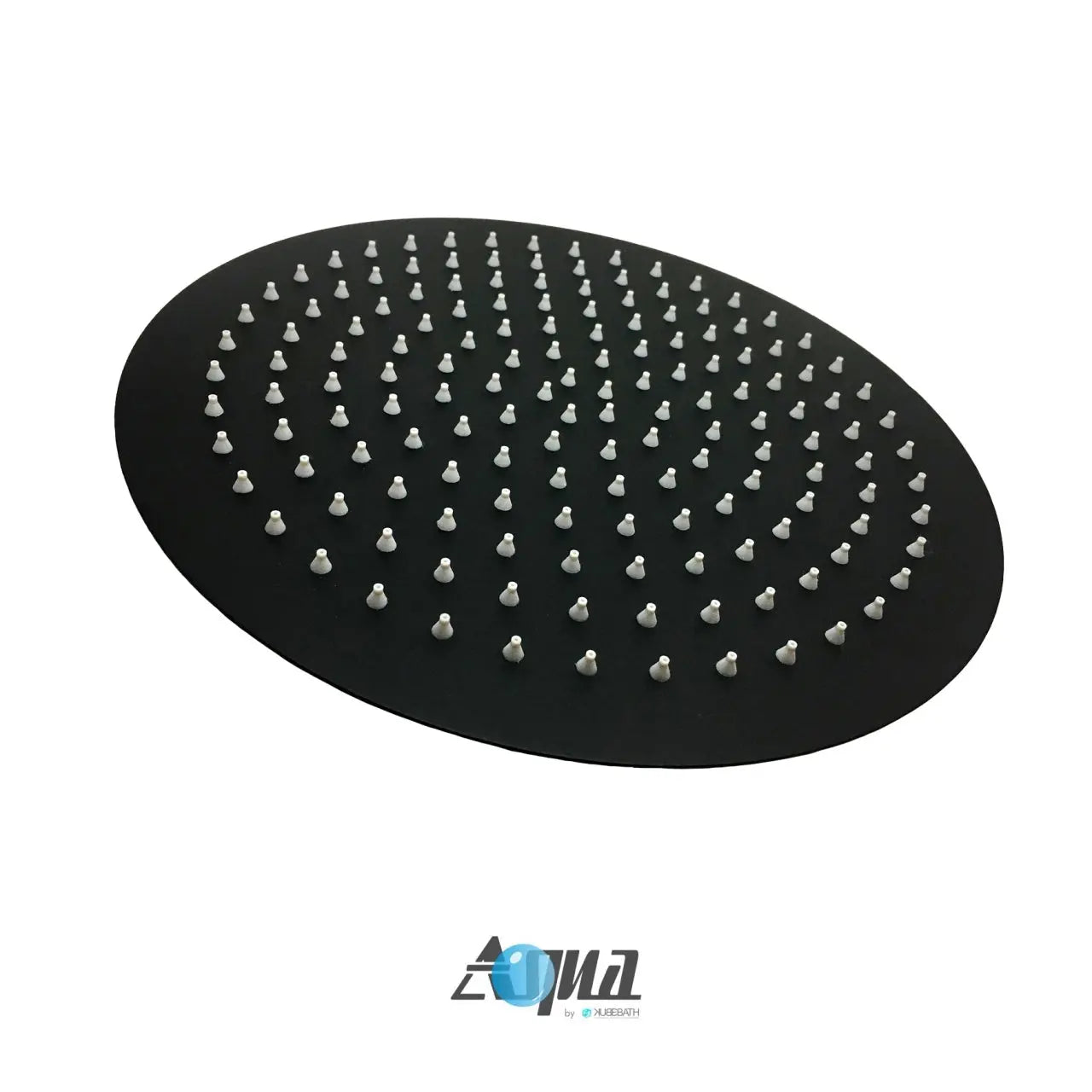 Kube Bath Aqua Rondo by Kubebath 12" Round Rain Shower Head – Matte Black - Plumbing Market