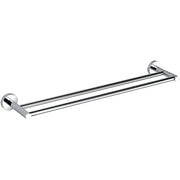 Kube Bath Aqua Rondo by Kubebath 24 Inch Double Towel Bar – Chrome - Plumbing Market