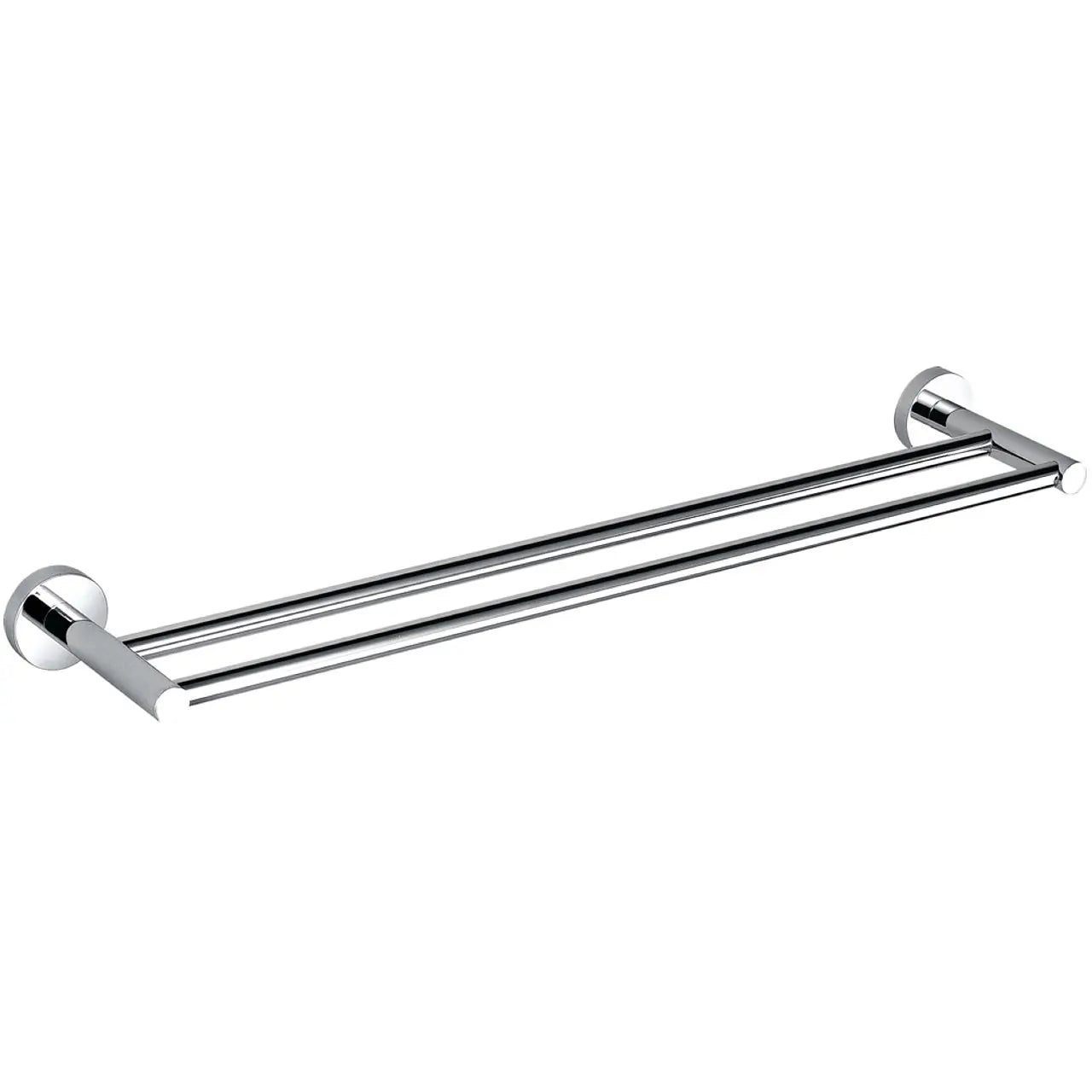 Kube Bath Aqua Rondo by Kubebath 24 Inch Double Towel Bar – Chrome - Plumbing Market