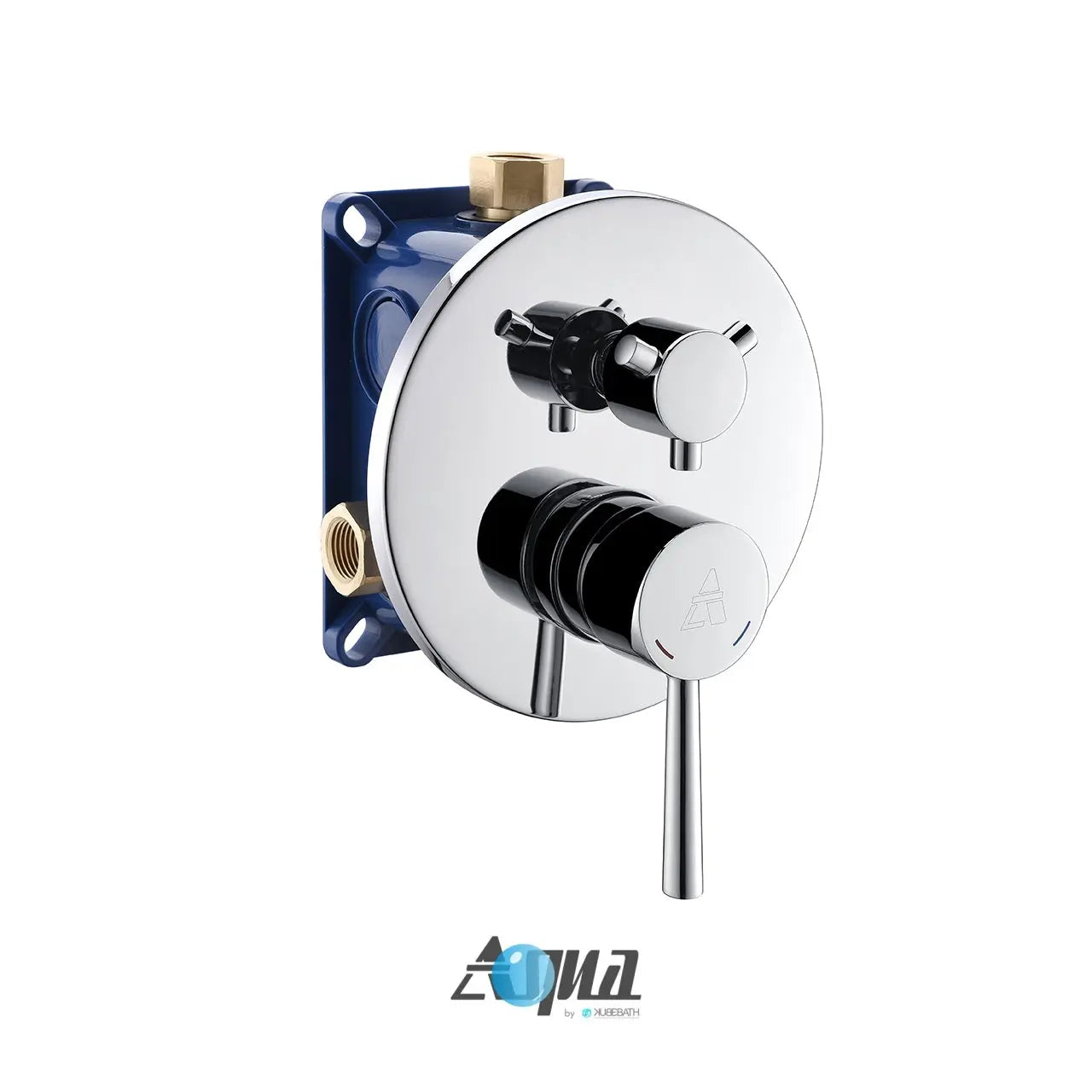 Kube Bath Aqua Rondo by Kubebath 3-way Rough-in Valve With Cover Plate, Handle and Diverter - Plumbing Market