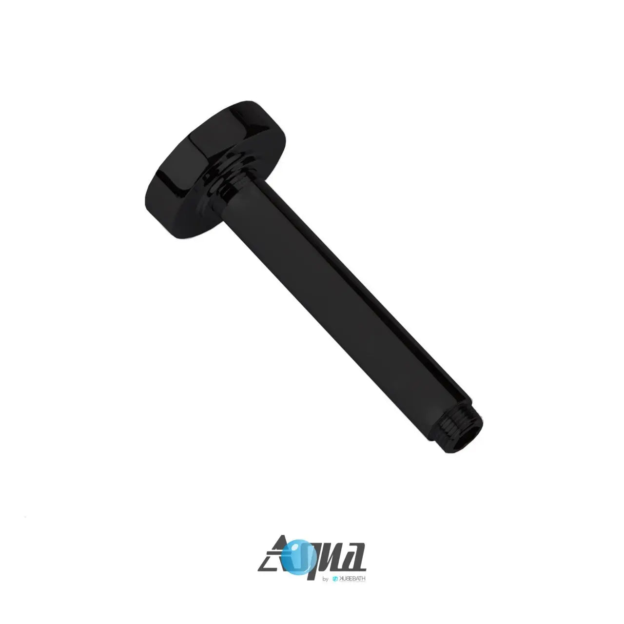 Kube Bath Aqua Rondo by Kubebath 6 Inch Long Shower Head Ceiling Bar – Black - Plumbing Market