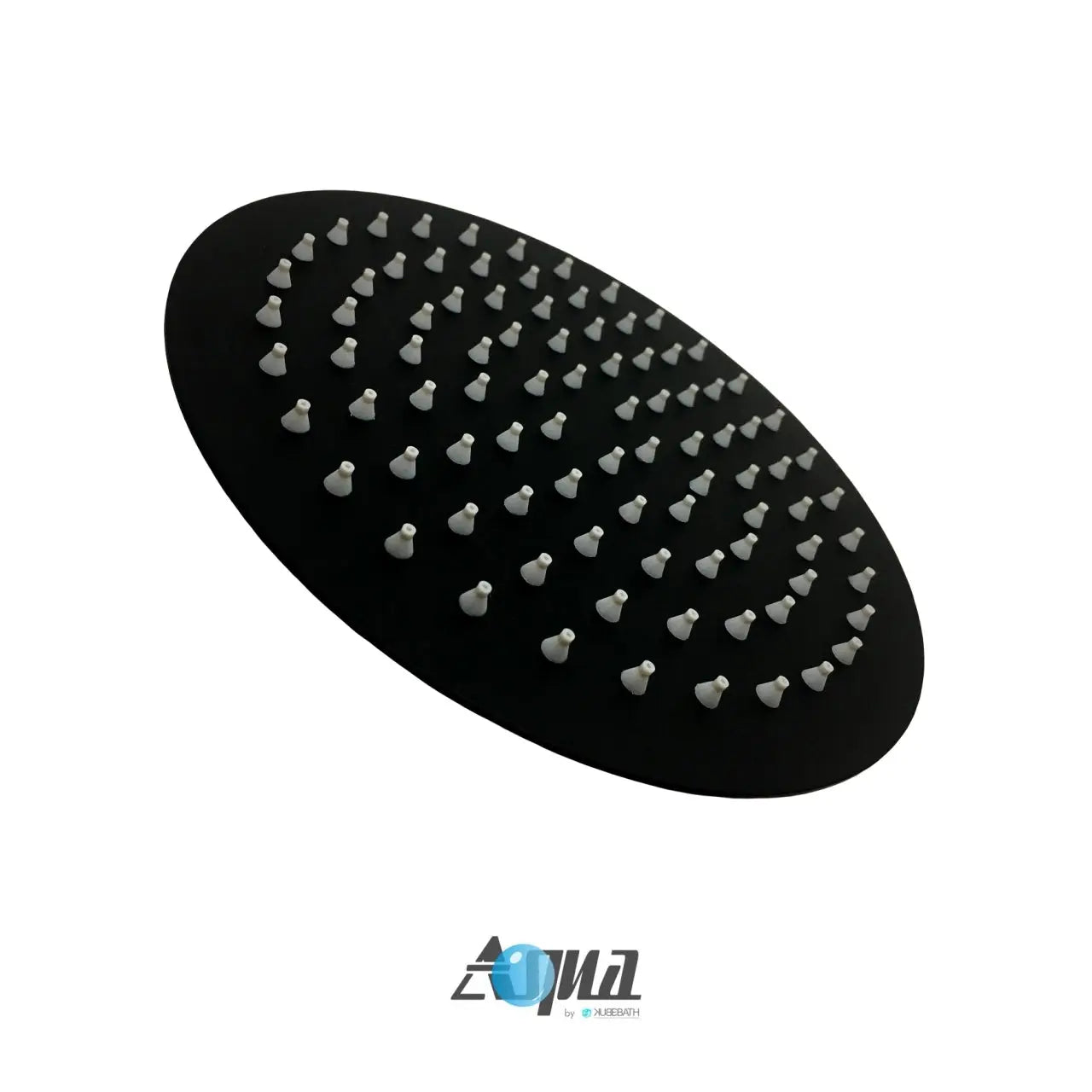 Kube Bath Aqua Rondo by Kubebath 8" Round Rain Shower Head – Matte Black - Plumbing Market
